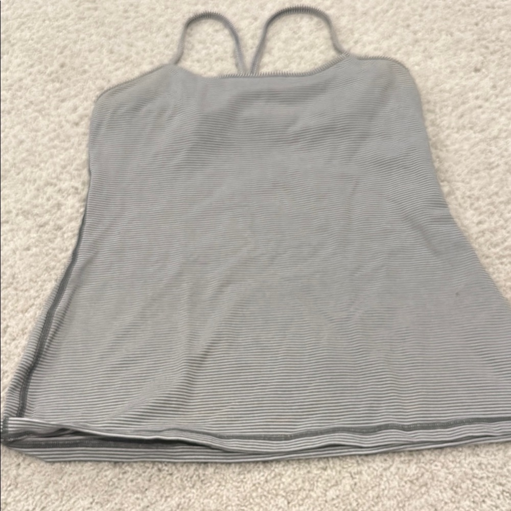 Lululemon Gray Striped Women's tank